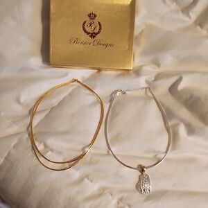 Premier Designs Dual-Tone Necklace Set